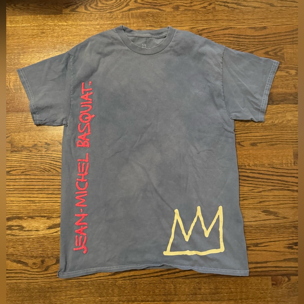 Washed Navy Blue Jean-Michel Basquiat T-Shirt